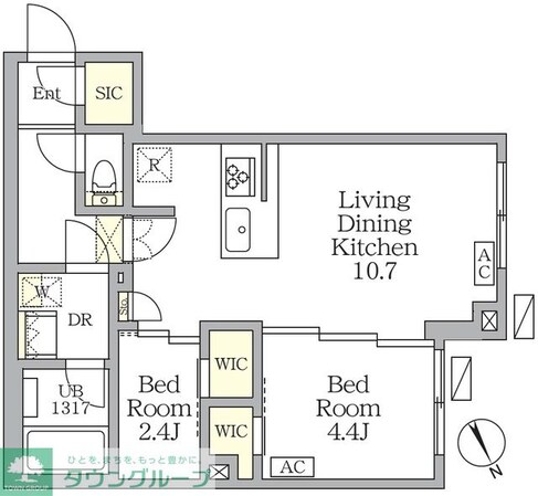 アジールコート後楽園の物件間取画像